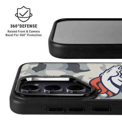 NFL Denver Broncos Camo Galaxy S24 FE Kickstand Case